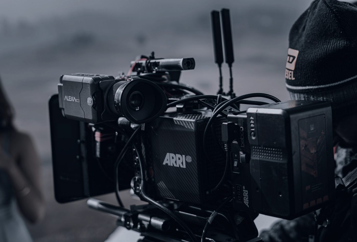 Professionelle Filmkamera bei einer Produktion